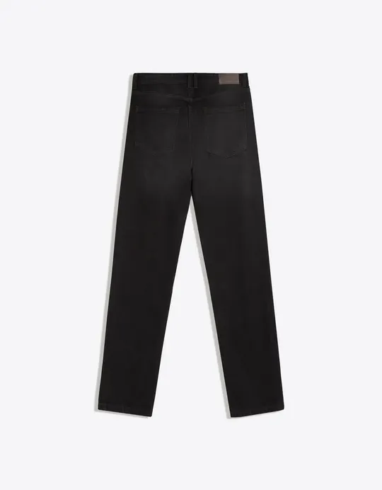 Bershka Джинси Straight fit, темно-сірі, фото 5