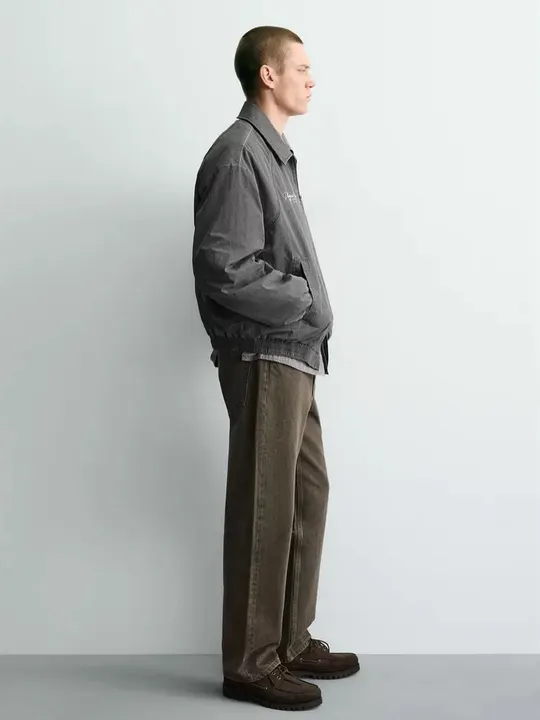 Zara Бомбер oversize, сірий варений, фото 4