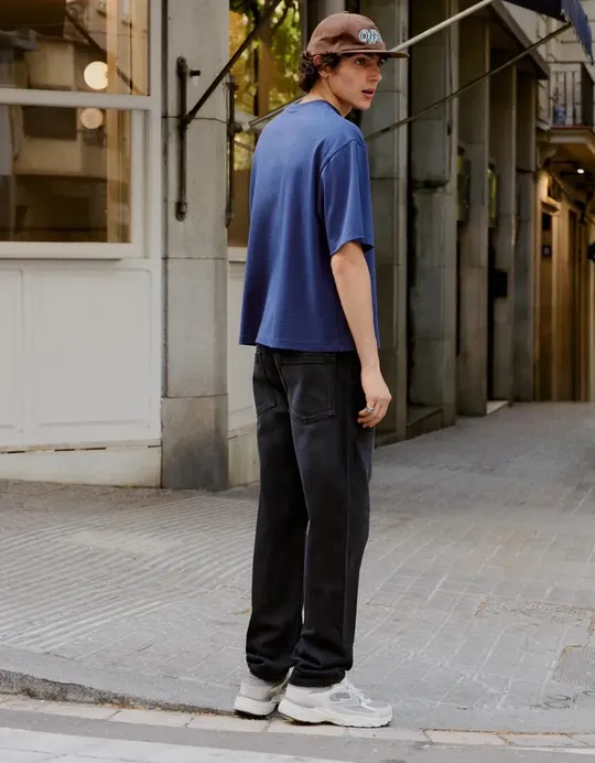 Bershka Джинси Straight fit, темно-сірі, фото 2